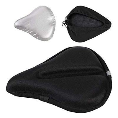 ANSUG Sillín Bicicleta Asiento Cómodo Sillín Bicicleta Silicona Espuma Espesar Ensanchar Cojín Asiento Bicicleta para Ciclismo Al Aire Libre En Interi
