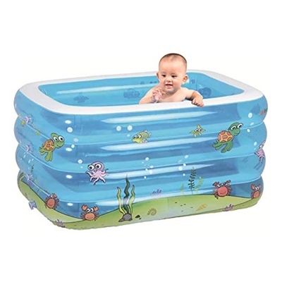 Piscinas hinchable 57" X 41" X 30" Inflable De La Piscina, Blow Up Familiar Piscina For Los Niños, Niños Pequeños Y Adultos, Swim Center For 3+ Edad, 