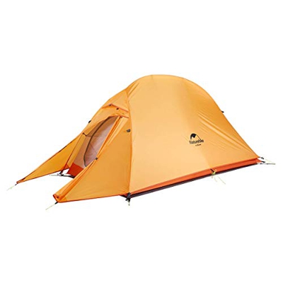 Naturehike Cloud up 1 Persona Carpa para Mochileros para Carpa de Cúpula Ligera para Acampar y Senderismo para 1 Hombre(Actualizar Naranja 210T)