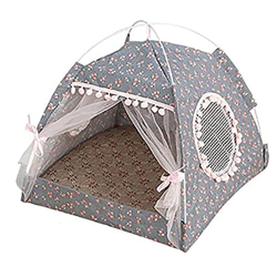 Aiyrchin Pet Tent Nest Nave Wind Wald Cat Cat Tent Kennel Cable Casa Cama De Pet Pet Fourte Tasones Universal Cava Portable Tienda Plegable Nido Dark  precio
