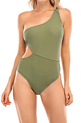 Voqeen Bikini Mujer Ropa con Estampado de Push-Up Traje de baño con Lazo Acolchado Conjunto de Bikini de Playa Acolchado Bañador Ropa Verano (1-Verde,