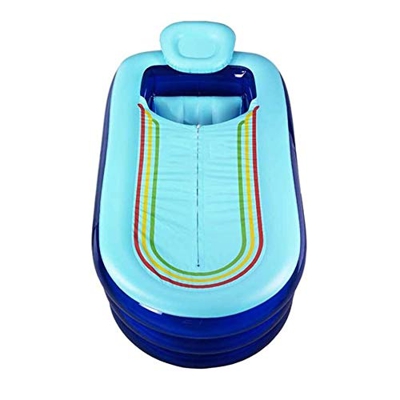 GAOTTINGSD Piscinas Hinchable Inflable de PVC Bañera Cuarto de baño portátil for Adultos Plegable con Patas SPA Bed Bañera 168cm x 78cm x 45cm (Color