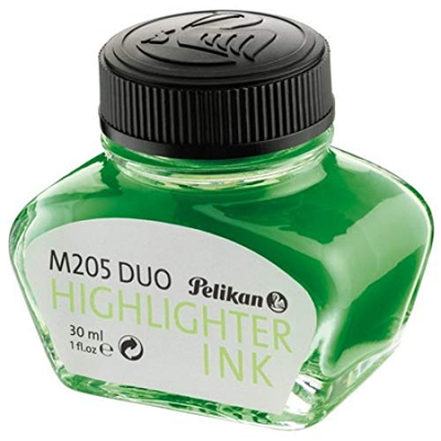 Pelikan 339580 - Tinta para pluma estilográfica 4001, frasco de vidrio de 30 ml, color verde fluorescente