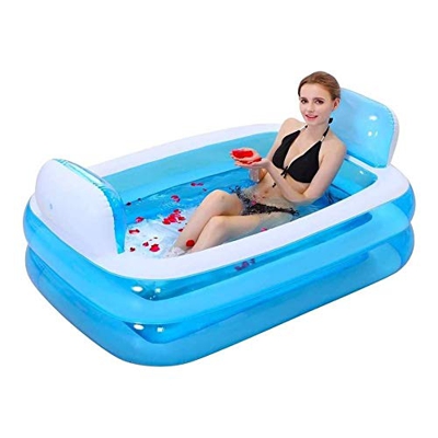 GAOTTINGSD Piscinas Hinchable Inflable de PVC Bañera Cuarto de baño portátil Plegable Adulto Independiente SPA Bed Bañera Tina de baño Adulto del niño