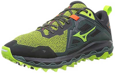 Mizuno Wave Mujin 8, Zapatillas para Carreras de montaa Hombre, Lgreen Obsidian Ggables, 42 EU