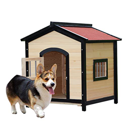 TYX Casetas para Perros Perrera Exterior 68 × 75 × 76Cm, Caseta para Perro Casa Madera Perros Jaula Perros, para Gato Fácil Limpieza,68×75×76cm precio