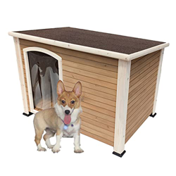 TYX Casetas Perros Exteriores Madera Maciza Impermeable, Casa De Perro Casetas Da Perros, para Perros Gatos Conejos Patos Varias Mascotas,33.46×25.59× en oferta