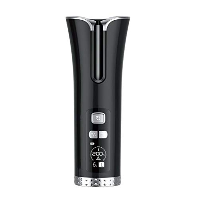 YWSZJ Rizador de Pelo automático inalámbrico con Carga USB, rizador inalámbrico con Pantalla LCD, rizos, rizos de cerámica, rizador de 160-200 Grados