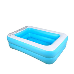 PPLAS 1.1m / 1.3m / 1.5m Niños Inflatable Piscina Inicio Inicio Cojín Piscina Piscina de Gran tamaño Piscina Cuadrada Inflable (Color : 128cm) características