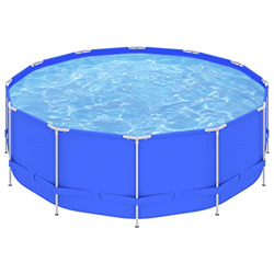 Festnjght Piscina Redonda Desmontable 457x122 cm, Estructura de Acero Piscina Estructura Metálica, Piscina Infantil precio
