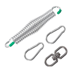ABOOFAN Hamaca colgante Kit de acero inoxidable Hamaca Primavera Gancho Giratorio Techo Hamaca Soporte Hamaca Silla Hardware Accesorios características