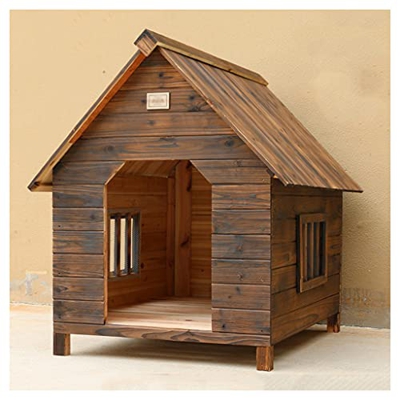 TYX Caseta Perros Jardín Madera Exteriores, Caseta Perros Madera Fácil Limpieza con Base Extraíble, Dog House Wooden Caseta Mascotas Caseta Mascotas,C