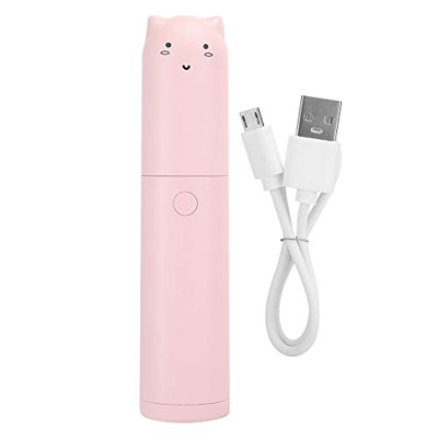 Mini ventilador portátil suministros de verano batería incorporada 1200 mAh con cubierta a prueba de polvo exquisitos regalos, rosa