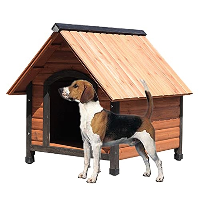 TYX Casetas para Perros Exteriores 76 × 88 × 81Cm, Casa Perros Caseta Perros Madera Perrera Grande Jaula Perros, para Cachorros Gato Conejo Mascotas,7