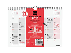 Finocam - Calendario 2022 S - 210x150 mm Neutro de Pared para Escribir Español características