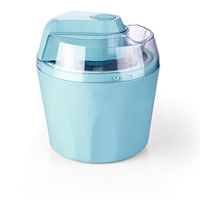 Heladera Eléctrica de 1,5L, Máquina Para Hacer Helados, Sorbete, Yogur Helado, Funcionamiento Sencillo en 15-30 minutos con Temporizador, Cuenco de Co
