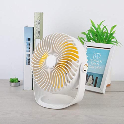 Mini ventilador ajustable de velocidad del viento agradable buscando interior al aire libre (blanco)