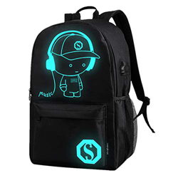 Mochila Luminosa,Mochilas Escolares con Puerto de Carga USB, Anime Bolso de Escuela para niños y niñas, Computadora Mochila para adolescentes,Mochila  precio