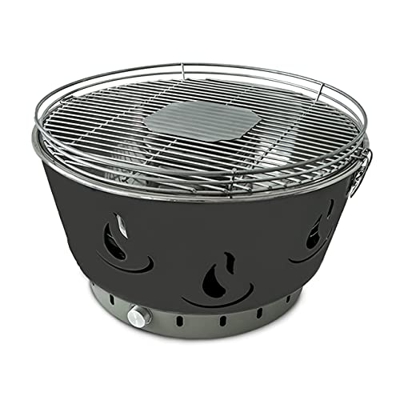 ACTIVA Airbroil Junior - Barbacoa de mesa de carbón con ventilación activa, color negro