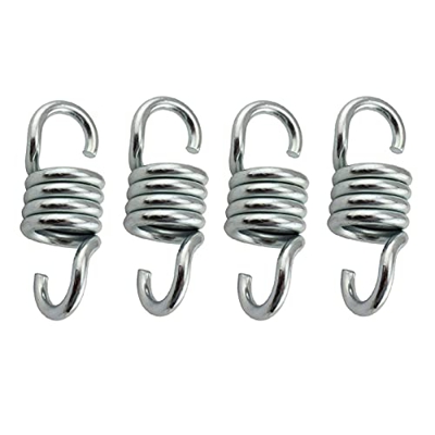 Wshao store 4 unids hamaca silla colgando porche columpio resorte útil resistente práctico swing suministro dual ganchos giratorios accesorio al aire 