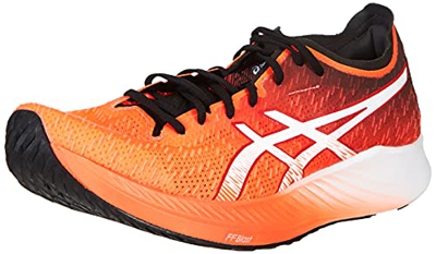 ASICS Magic Speed, Zapatilla para Correr en Carretera Hombre, Sunrise Red/White, 46 EU