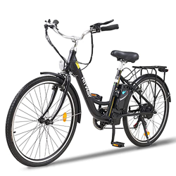 HITWAY Bicicleta eléctrica Urbana de 26 Pulgadas con Motor de 250 W, Caja de Cambios de 7 velocidades, Bicicletas eléctricas con batería de Litio extr precio
