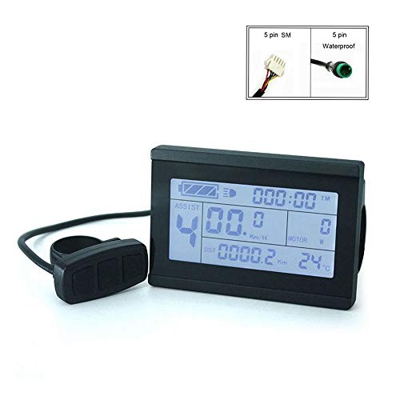 Ebike 24V 36V 48V Pantalla KT-LCD3 Medidor de Pantalla LCD para modificación de Bicicleta (SM no USB Connector)