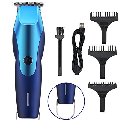 Recortadora Eléctrica Hombres,BESTOMG Máquina Cortapelo, Recortadora de Cabello para Hombres 0-Gapped con batería recargable de 1200 mAh,3 peines guía