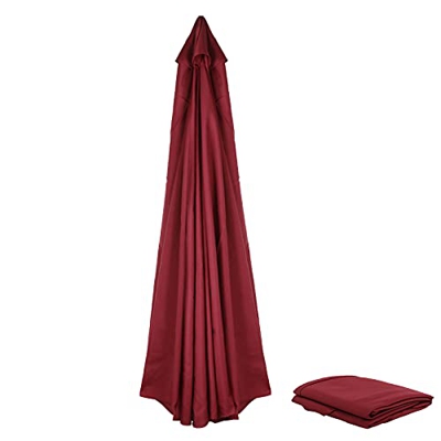 YHNJI Parasol de repuesto para sombrilla de patio, de 9.9 pies de grosor, cubierta de toldo de repuesto para sombrilla de 8 varillas para exteriores, 