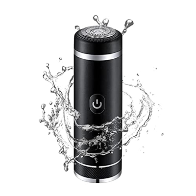 RoxNvm Afeitadora Eléctrica, Afeitadora Electrica Hombre, Afeitadora Eléctrica Rotativa en Húmedo y Seco, Mini Afeitadora Eléctrica, Carga USB, Regalo