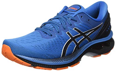 Asics Gel-Kayano 27, Road Running Shoe Hombre, Reborn Blue/Black, 42.5 EU