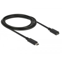 SuperSpeed USB cable USB 2 m USB 3.2 Gen 1 (3.1 Gen 1) USB C Negro, Cable alargador