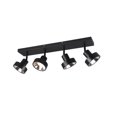 Lindby Ignacio plafón 4 luces negro