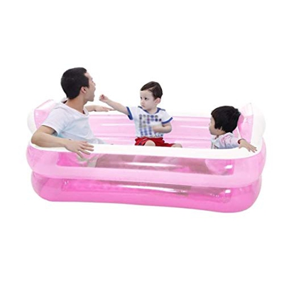 GAOTTINGSD Piscinas Hinchable Piscina Inflable de la Familia Piscinas Infantiles de Interior de los niños Adultos Bañera (Color : Pink)