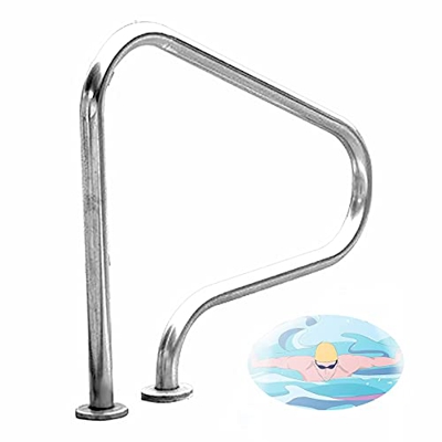 LYMHGHJ Barandilla de Piscina para Piscinas enterradas con Base de Montaje rápido de Material Inoxidable 304 (Juego Completo de Accesorios)