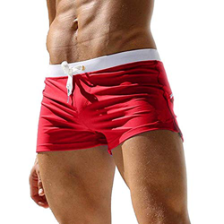 EDOTON Bañador para Hombre, Pantalones Cortos Impermeables Pantalones Cortos de Surf Pantalones de Natación (EU S/Tag M, Rojo) precio