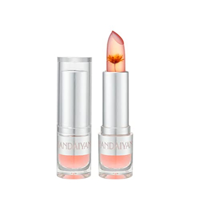 1 pieza Jelly Fruit Lip Balm Stick Transparente Lápiz labial Cristal Seca Temperatura Color Cambio de Lápiz Labial Hidratante Larga Duración Brillo La