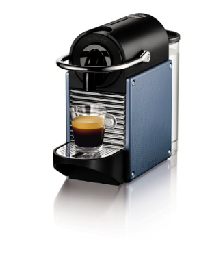 Nespresso Pixie Aluminium EN125A DeLonghi - Cafetera monodosis (19 bares, Apagado automático, Sistema calentamiento rápido), Color azul