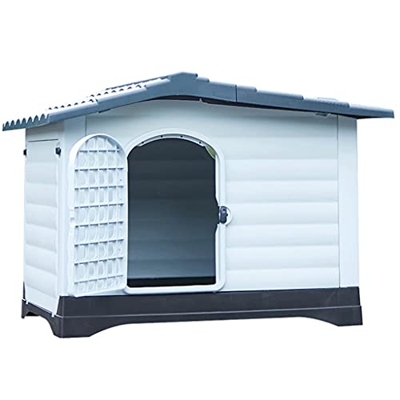 XYF Plástico De La Casa del Perro Perrera De Gran Tamaño para Perros Al Aire Libre Caseta De Refugio Interior Al Aire Libre con Piso Elevado Jaula Uni