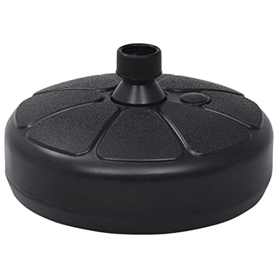 Keyur Base de sombrilla de jardín, Soporte de sombrilla para Exterior Soporte de sombrilla Base de sombrilla Arena/Relleno de Agua 15 L Negro