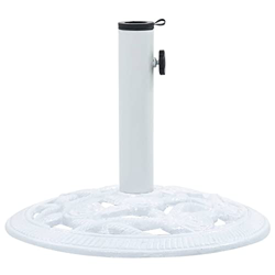 Keyur Base para sombrilla de jardín, Soporte para sombrilla para Exterior Soporte para sombrilla Base para sombrilla Blanco 9 kg 40 cm Hierro Fundido en oferta