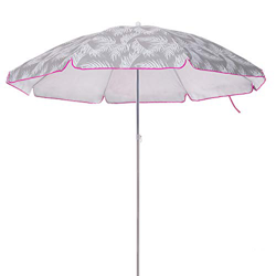 LOLAhome Sombrilla Playa con protección Solar de Palmeras Gris de Aluminio de Ø 220 cm características