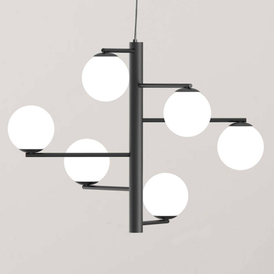 Lámpara colgante Tin Tin 6 luces negro