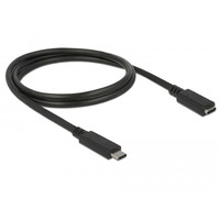 85533 cable USB 1 m USB 3.2 Gen 1 (3.1 Gen 1) USB C Negro, Cable alargador
