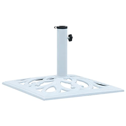 Keyur Base para sombrilla de jardín, Soporte para sombrilla para Exterior Soporte para sombrilla Base para sombrilla Blanco 12 kg 49 cm Hierro Fundido en oferta