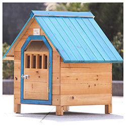 TYX Casetas para Perros Exteriores, Casa Perros Perreras Perros Cajón Perros Villa Azul Impermeable, para Animales Pequeños Medianos Y Grandes,77×88×8 características