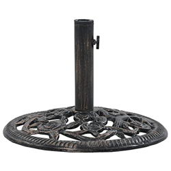 Keyur Base para sombrilla de jardín, Soporte para sombrilla para Exterior Soporte para sombrilla Base para sombrilla Bronce 12 kg 48 cm Hierro Fundido precio