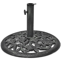 Keyur Base para sombrilla de jardín, Soporte para sombrilla para Exterior Soporte para sombrilla Base para sombrilla Hierro Fundido 12 kg 48 cm precio