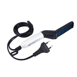 healthwen Calentamiento rápido Plancha de Barba de Larga duración Peine de Pelo Multifuncional Rizador Rizador Mostrar Gorra Hombres Peine Negro EU precio