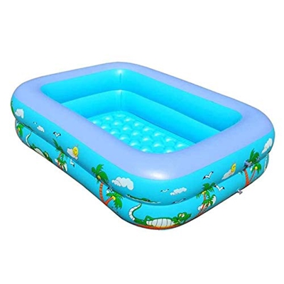 GAOTTINGSD Piscinas Hinchable Familia Rectangular bañera Inflable, Niño pequeño jardín al Aire Libre de la Playa Piscina Inflable de PVC, 150 * 100 * 